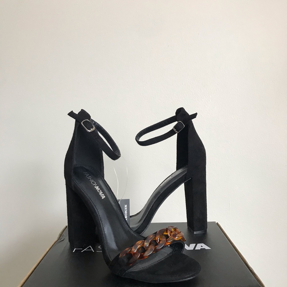 Black detail heels